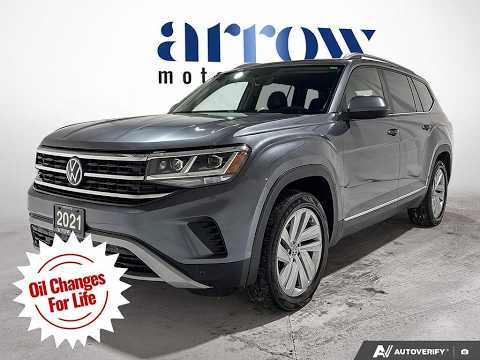 2021 Volkswagen Atlas in Gray for sale at Arrow Motors in Aylmer, ON