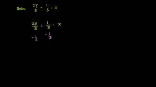 One-Step Equation Involving Fractions