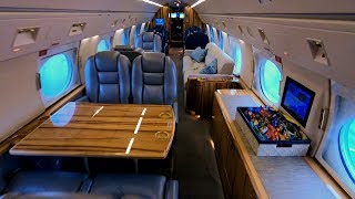 Gulfstream Private Jet Interior Walk Through - Pilot VLOG 50