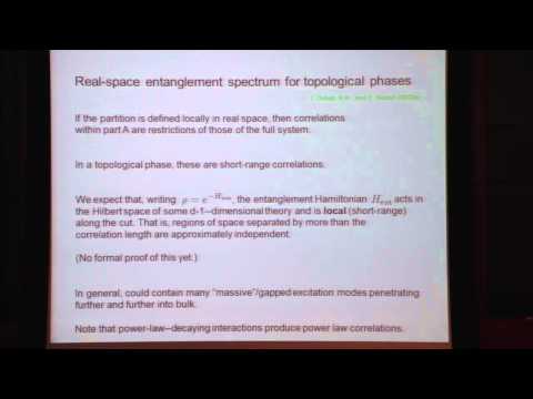 PiTP 2015 - "Hall Viscosity, Central Charge and Entanglement" - Nicholas Read
