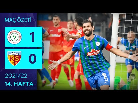 ÖZET: Çaykur Rizespor 1-0 Yukatel Kayserispor | 14. Hafta - 2021/22