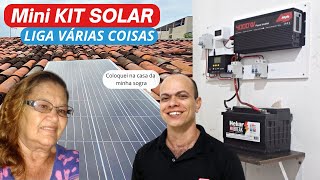 😳 Kit de Energia solar BARATO que liga várias coisas na CASA