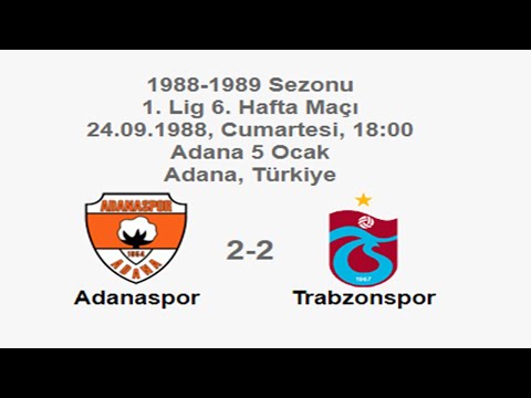 Adanaspor 2-2 Trabzonspor [HD] 24.09.1988 - 1988-1989 Turkish 1st League Matchday 6