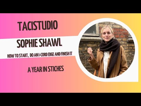 Sophie Shawl by PetiteKnit - How to Start, Do an I-cord Edge and Finish it - A Year in Stitches.