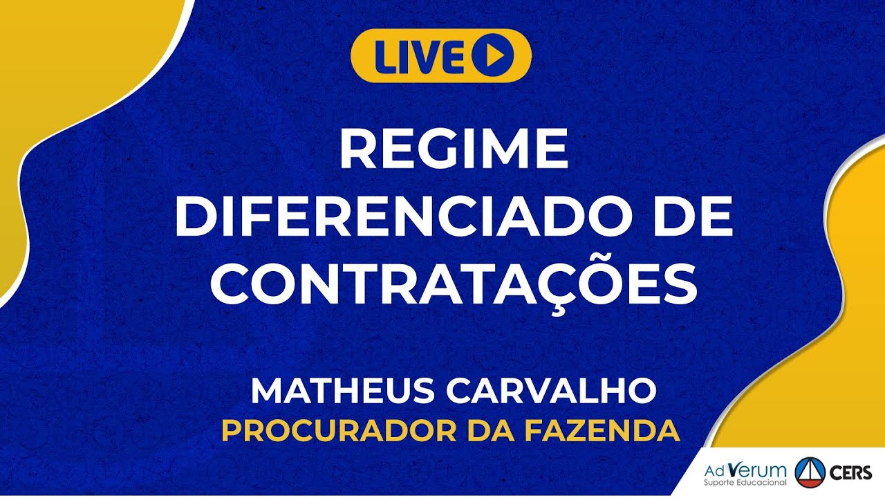 Regime Diferenciado de Contratações | Prof. Matheus Carvalho
