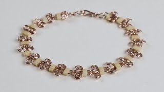 Double Hole Bead Bracelet Artistic Wire Tutorial