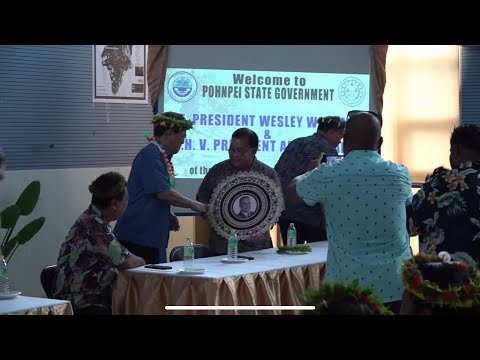 Presidente do FSM visita o Estado de Pohnpei