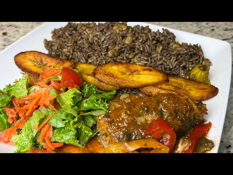 Cooking food from across the world part 1 / Haitian black rice and Haitian stew fish