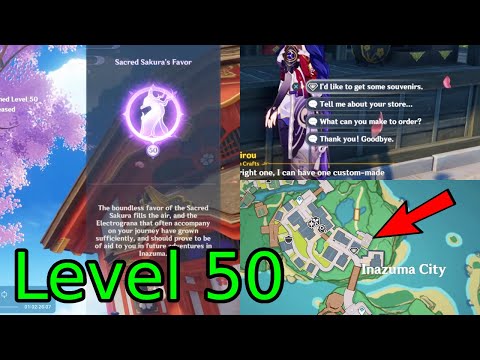 Level 50 Sakura Tree REWARDS & Sigil Shop UNLOCKED | Genshin Impact