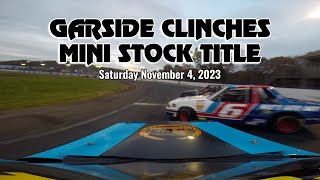 SID'S VIEW | 11.04.23 | Garside Clinches Mini Stock Title