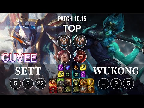 HLE CuVee Sett vs Wukong Top - KR Patch 10.15