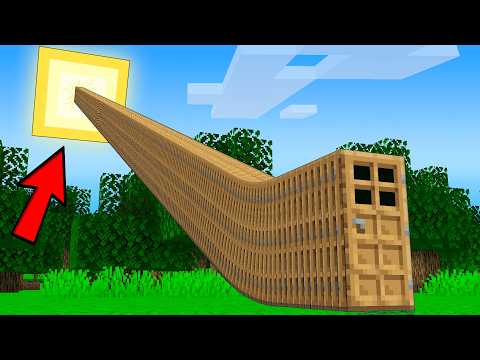 I found a LONGEST DOOR to the SUN in Minecraft ! What's INSIDE the LONGEST DOOR ?
