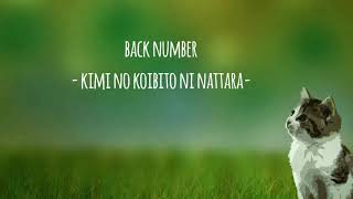 Back number- kimi no koibito ni nattara acoustic~lyrics