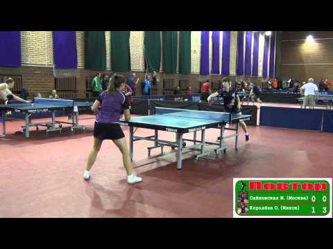 Marina SAYKOVSKAYA vs Olga KOROLYOVA Raubichi, Belarus Open Championship 2012 Table Tennis