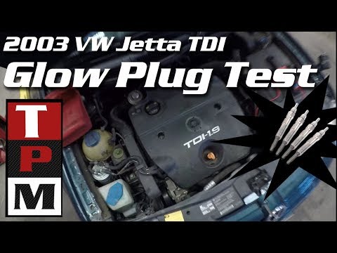 2003 VW Jetta TDI ALH 1.9 glow plug testing- with DVOM and amp clamp
