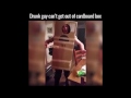 DRUNK GUY GETS STUCK IN BOX
