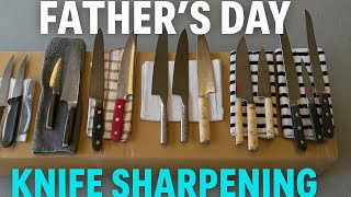 Fathers Day Knife Sharpening #fathersday #sharpening #knifeskills