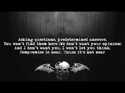 Avenged Sevenfold - Desecrate Through Reverance [Lyrics on screen] [Full HD]