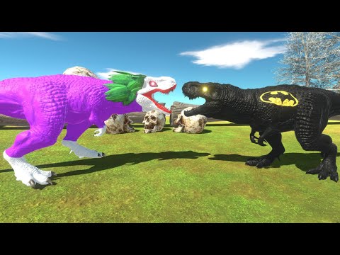 Joker T-Rex Halloween Death Run - Animal Revolt Battle Simulator