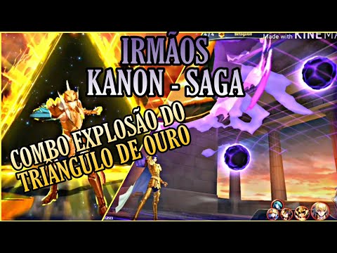 Combo Kanon + Saga: Explosão do Triângulo de Ouro - Saint Seiya Awakening