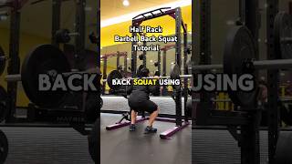 NEW PLANET FITNESS HALF RACK BARBELL BACK SQUAT TUTORIAL 🦵🏼