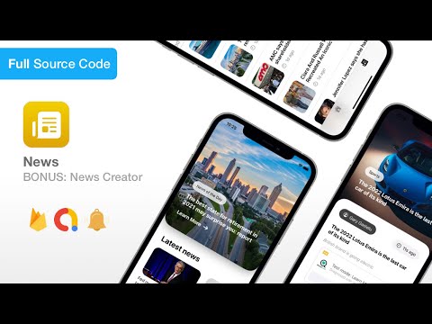News App Template - SwiftUI Firebase | Push Notifications | How to build a news app | Xcode