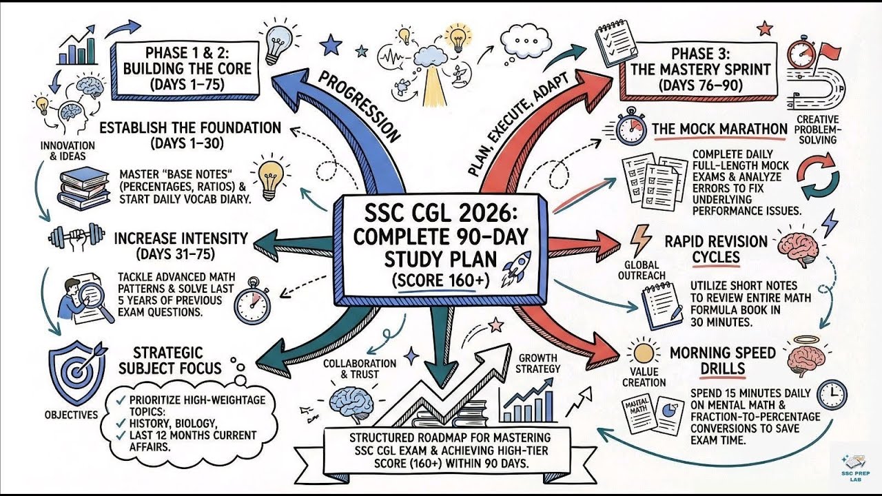 SSC CGL 2026: Complete Study Plan | 90 Days Daily Targets (PDF)