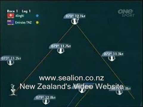 America's Cup 2007 Race 1 Full Replay 23rd June 2007 part 2