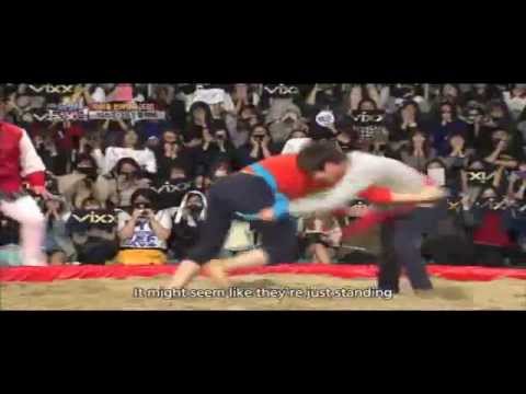 141211 Let's Go! Dream Team II - Idol Wrestling Championship - Leo (vixx) vs Jaehyo  (Block b)