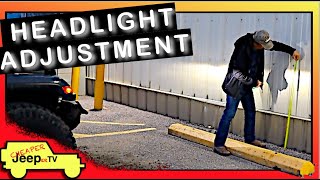 Jeep Wrangler JL Headlight Adjustment