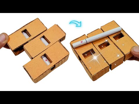 Wie man eine Zauberbox aus Pappe herstellt | Zaubertricks aus Pappe für zu Hause