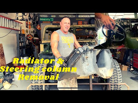 Humvee Radiator and Steering Column Removal