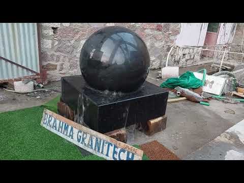 Stone Fountain Ball, Sphere Fountain, Ball Fountain, Floating Sphere, Granite Globe