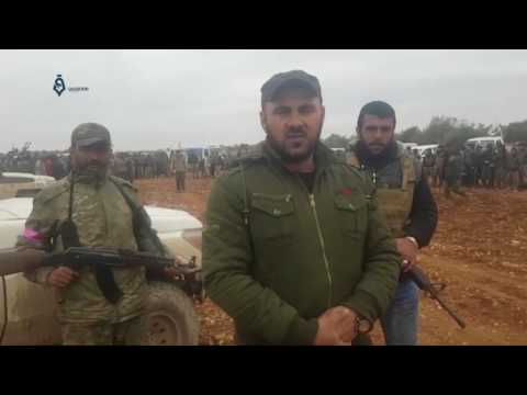 مقابلة تلفزيونية مع القائد العسكري للواء 51 النقيب محمد ديري للحديث عن دخول الثوار مدينة الباب