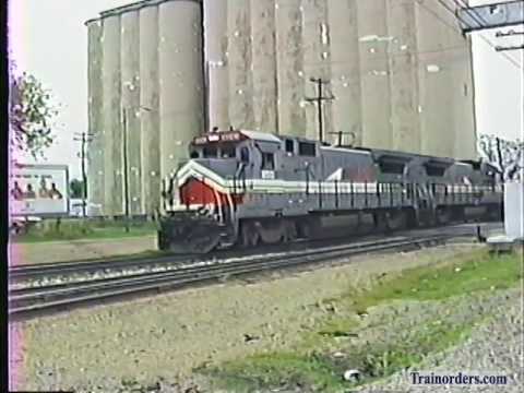 Classic Railroad Series 36 - BN Freight at Springfield, MO May 9, 1990
