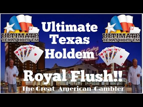 Royal Flush!! Ultimate Texas Holdem With a Royal  Flush From The El Cortez Casino in Las Vegas!