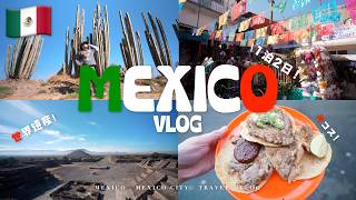 【メキシコVLOG】1泊2日でここまで楽しめる!?ティオティワカン遺跡と絶品タコスを巡るメキシコシティの歩き方【DAY1】