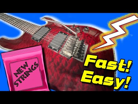 Fastest way to change strings on a guitar with a Floyd Rose
