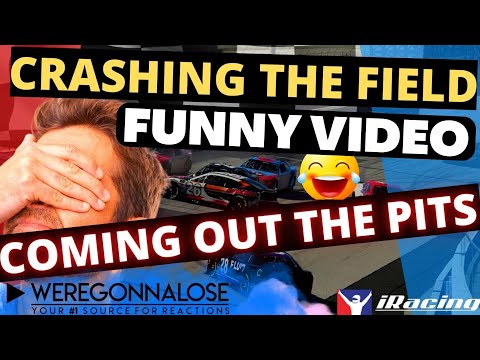 Crashing Racers Coming Out of Pits | Funny iRacing Nascar Game Video