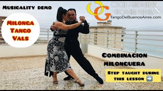Musicality demo #milonga #tango #vals Milonguero Combination by Georgina Vargas & Oscar Mandagaran