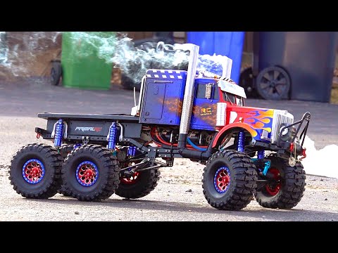 4 Motors, 6 Wheel Steering, 6 Wheel Drive - "OPTiMUS OVERKiLL" on PARADE: Semi Truck | RC ADVENTURES
