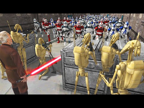 Can Droid Army Hold SHIP DEFENSES vs Clone Invasion!? - Men of War: Star Wars mod