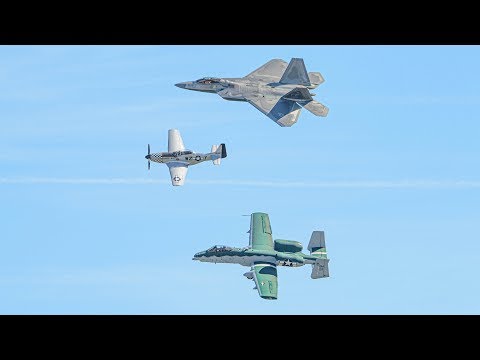 Air Combat Command Demonstrations (F-22, A-10, Heritage Flight) @ Thunder over South Georgia 2019