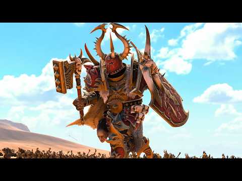 GREENSKINS and WARRIORS OF CHAOS vs HIGH ELVES and WOOD ELVES - TotalWar Warhammer 3