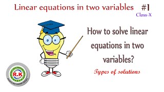 Download the video "#R.K Computer Centre - linear equations in two variables - types of solutions"