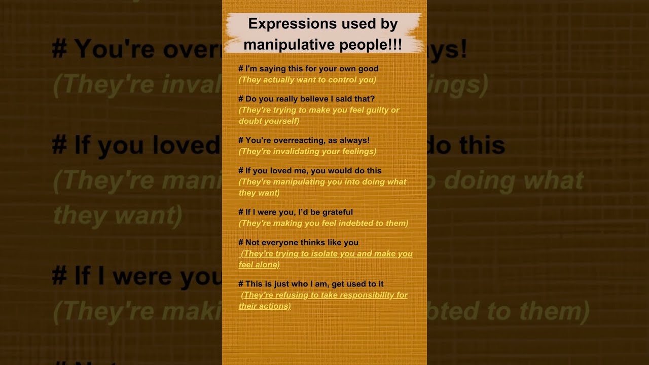 Warning! These 7 Phrases Are Used by Manipulative People!