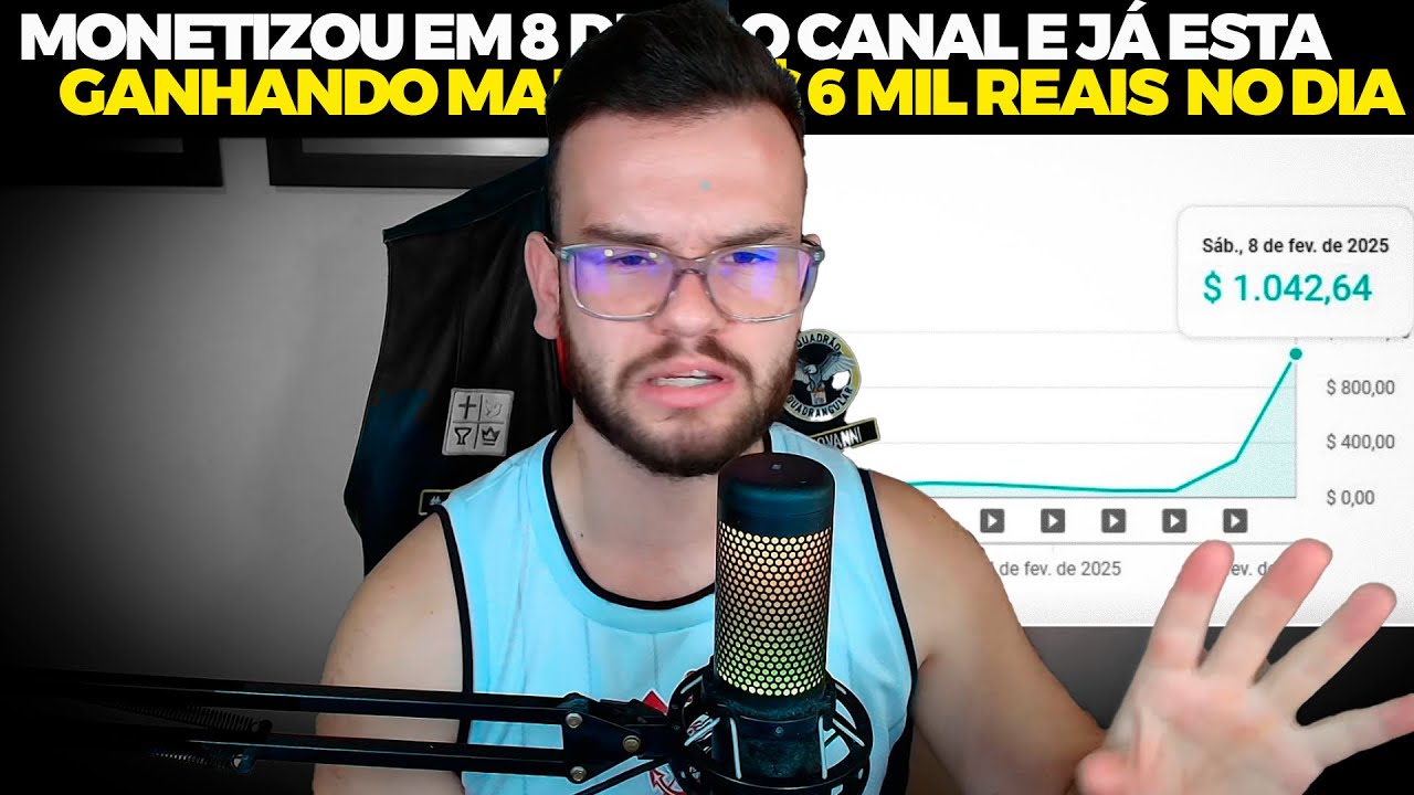 COMO ELE MONETIZOU UM CANAL DARK EM 8 DIAS E GANHOU R$6.300 EM UM DIA COM APENAS 30 DIAS DE YOUTUBE!