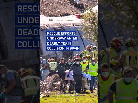Rescue efforts underway after deadly train collision in Spain #worldnow