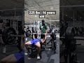 225 lbs bench for reps at 16 years old 😳💪🏽