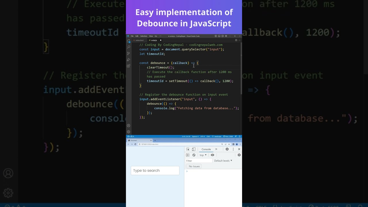 Easy Implementation of Debounce in JavaScript